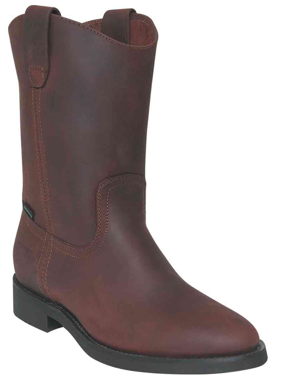 Botas de Trabajo de Tubo Pull-On con Punta Suave de Piel Genuina para Hombre 'Establo' - ID: 315 Botas de Punta Suave Establo