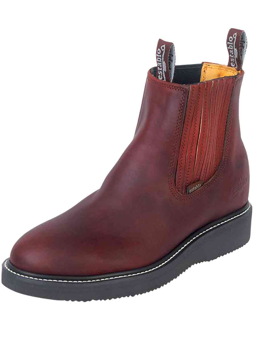 Botines de Trabajo Pull-On con Punta Suave de Piel Genuina para Hombre 'Establo' - ID: 24963 Botas de Punta Suave Establo