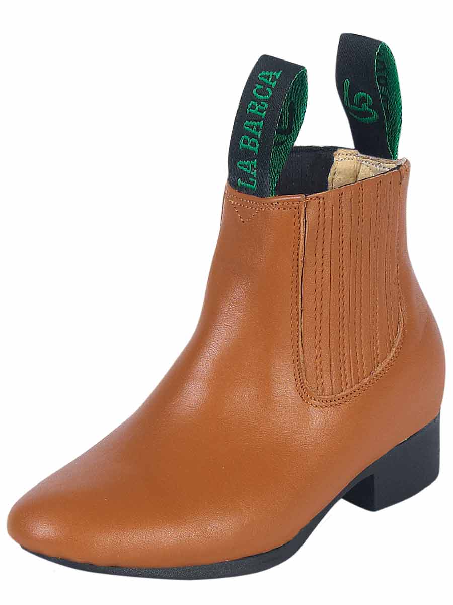 Kids - Botines Charros Clasicos de Piel Genuina para Niños 'La Barca' - ID: 33333 Botines Charros La Barca