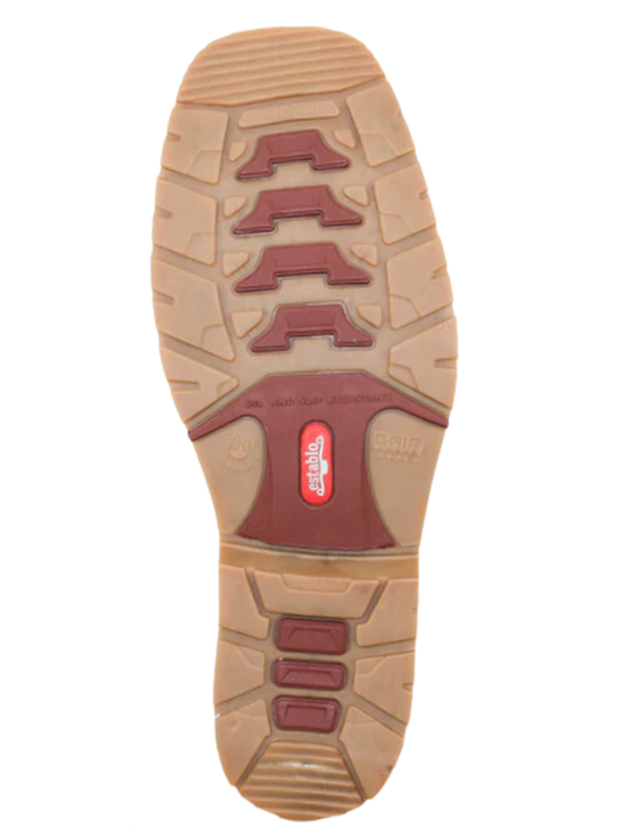 Botas de Trabajo Rodeo de Tubo Pull-On con Punta Suave de Piel Genuina para Hombre 'Establo' - ID: 41539 Botas de Punta Suave Establo