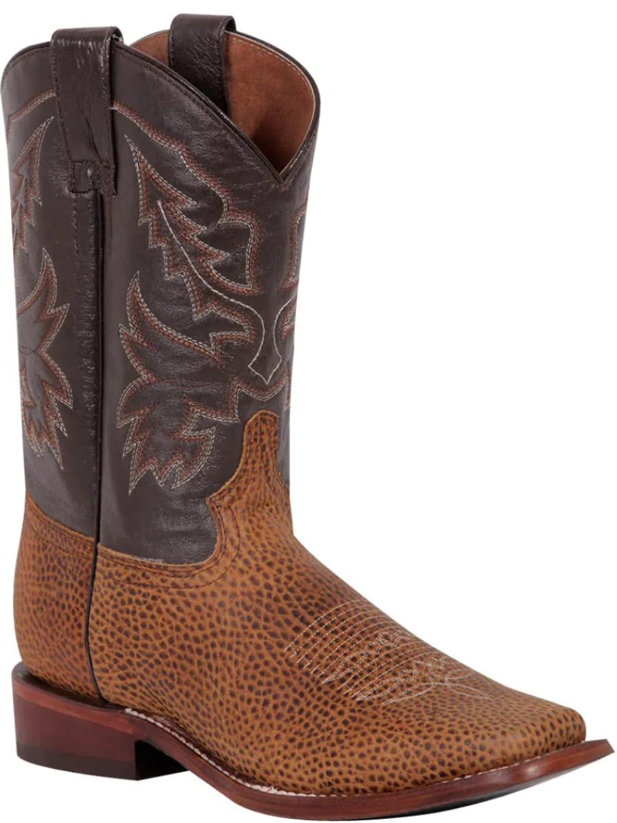 Botas Vaqueras Rodeo Clasicas de Piel Genuina para Hombre 'El General' - ID: 43009 Botas Piel Genuina El General