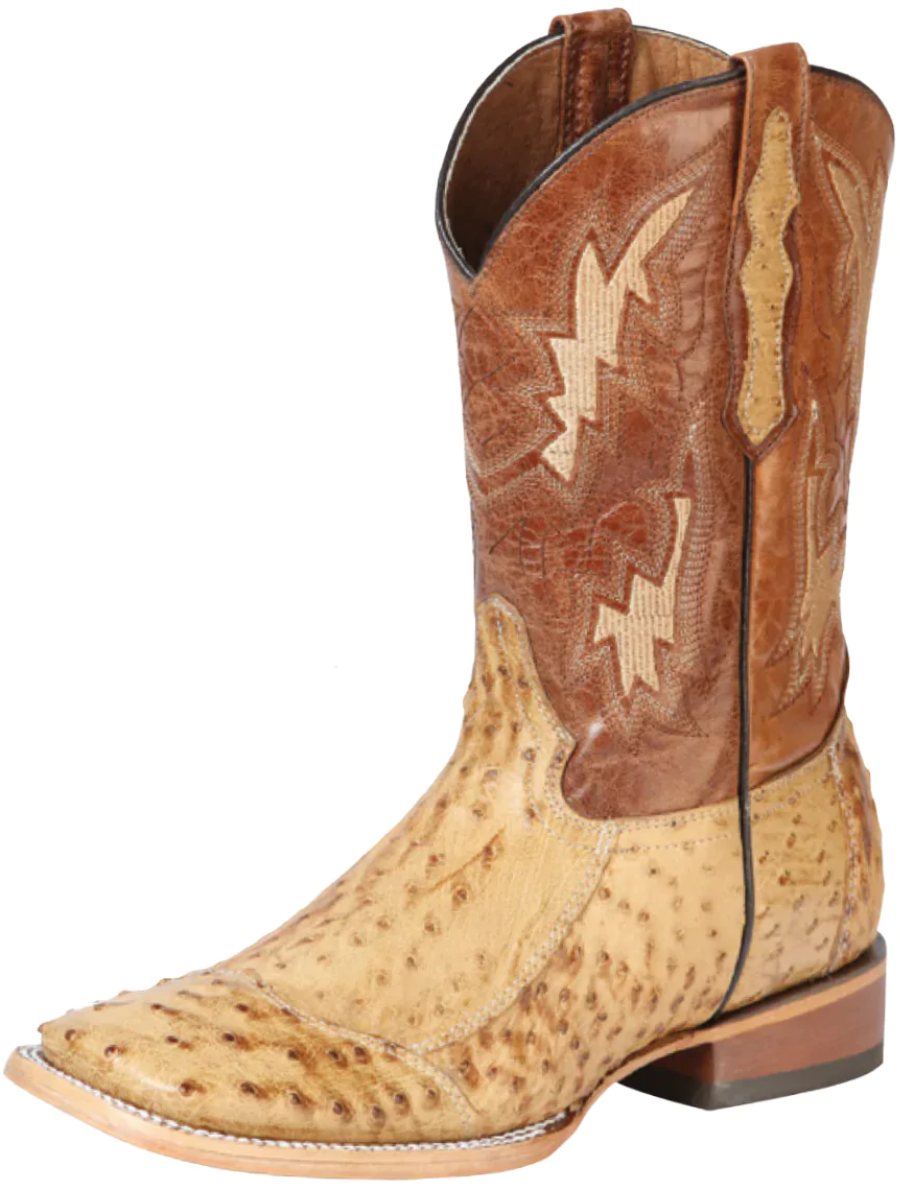 Senor de los Cielos Gold Ostrich Print Cowboy Western Boots US 11.5 MX high quality 30.5