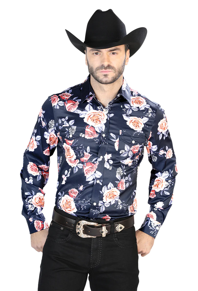 Camisas vaqueras floreadas para hombre sale