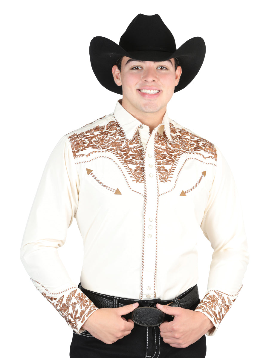Long Sleeve Embroidered Denim Shirt - Western Shirt Bellash Western Long Sleeve Embroidered Denim Shirt - Western Shirt Bellash Western