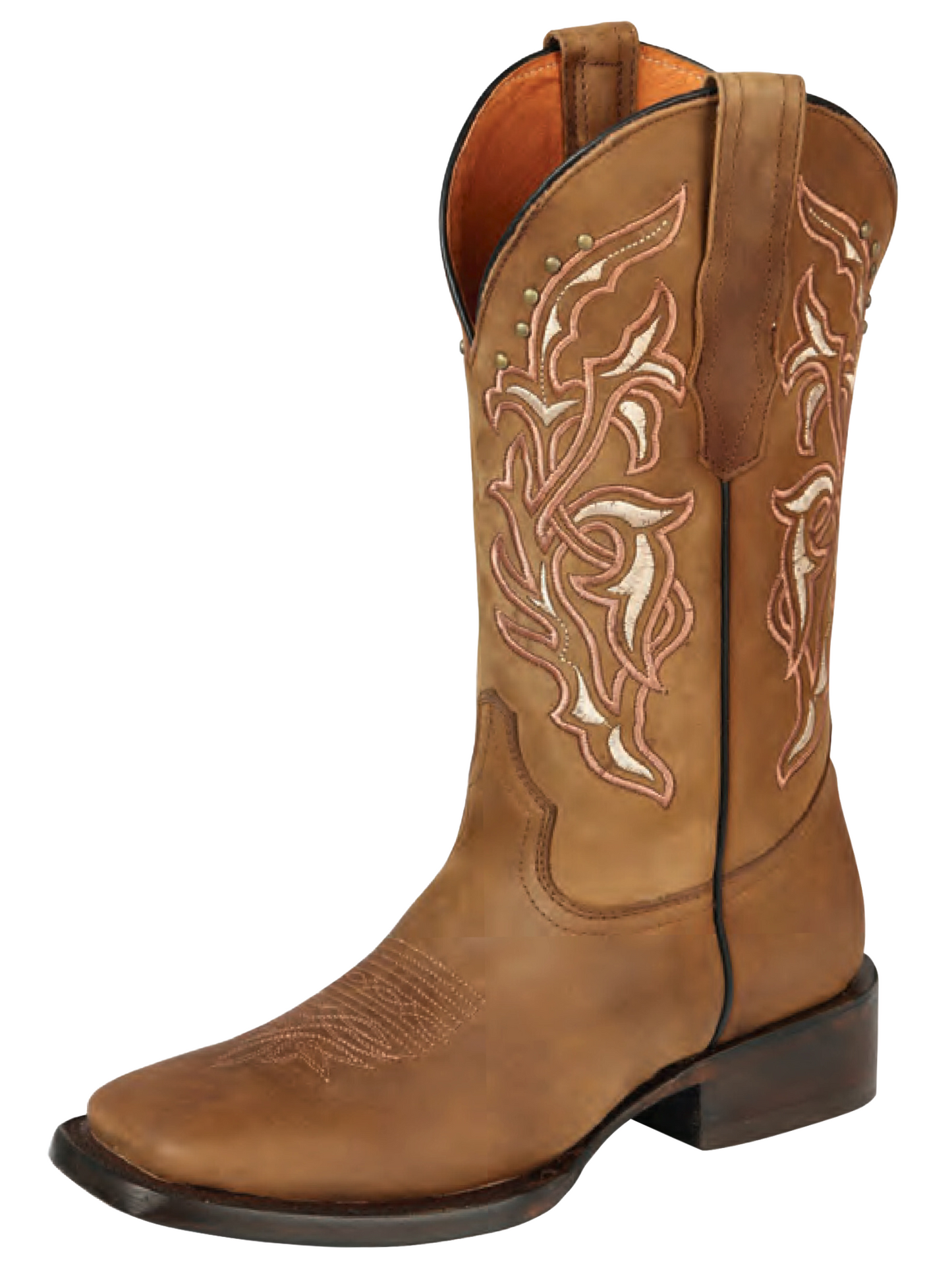 Botas Vaqueras Rodeo Clasicas de Piel Genuina para Mujer 'El General' - ID: 44649 Botas Rodeo Piel Genuina El General