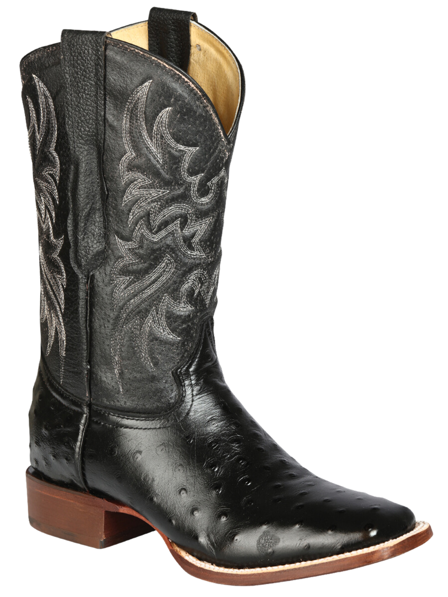 Botas Vaqueras Rodeo Imitacion de Avestruz Grabado en Piel Vacuno para Hombre 'El Señor de los Cielos' - ID: 44935 Botas Caiman Print El Señor de los Cielos