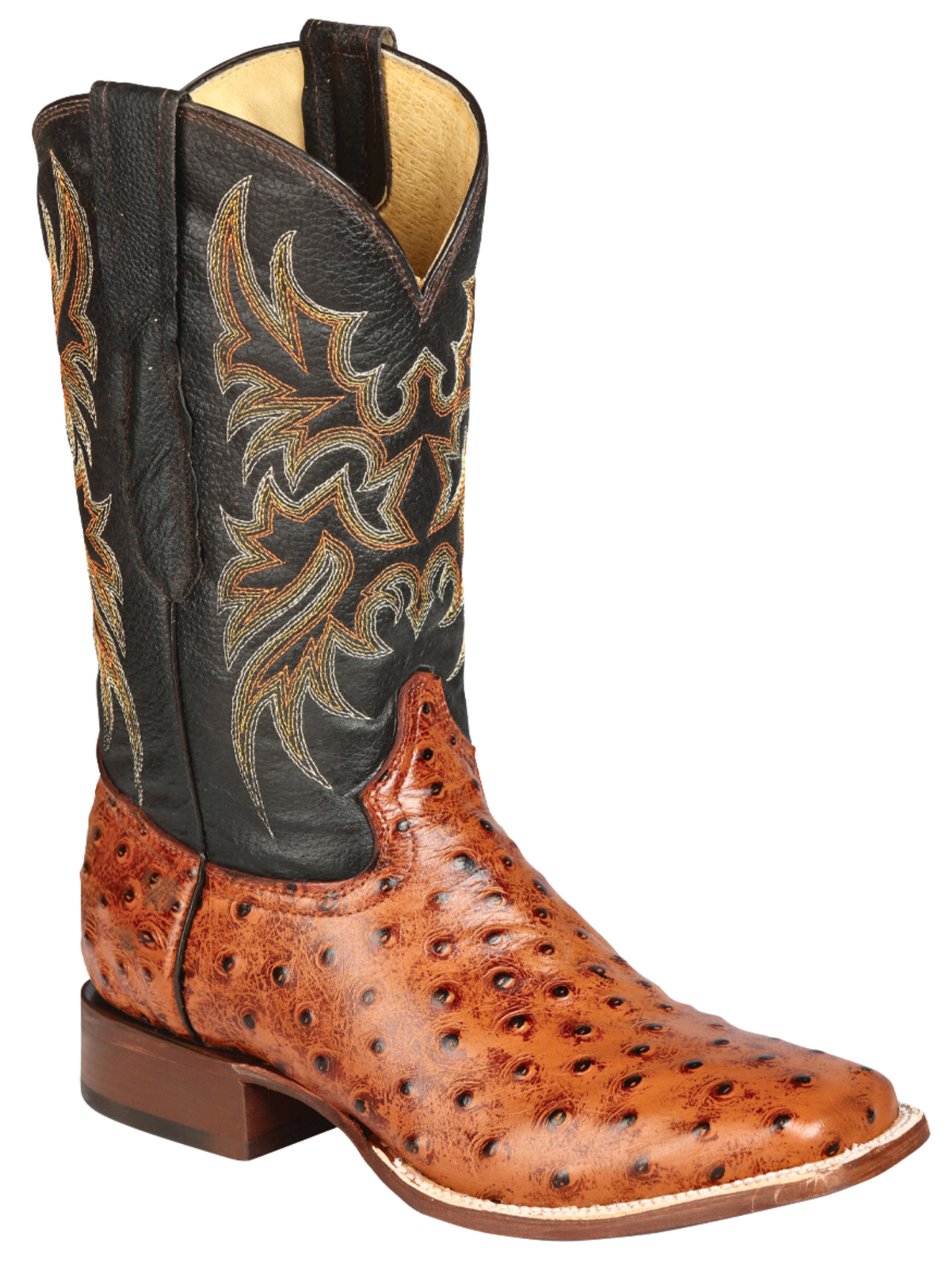 Botas Vaqueras Rodeo Imitacion de Avestruz Grabado en Piel Vacuno para Hombre 'El Señor de los Cielos' - ID: 44936 Botas Caiman Print El Señor de los Cielos