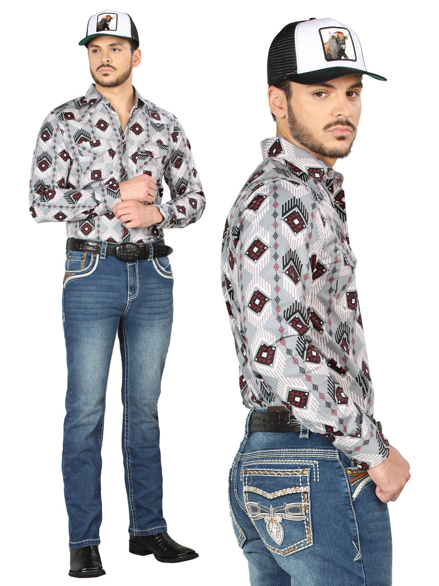 Pantalon Vaquero de Mezclilla Premium Boot Cut, Bordado Stretch Azul Oscuro para Hombre 'Centenario' - ID: 44974 Pantalones de Vaquero Centenario Dark Blue