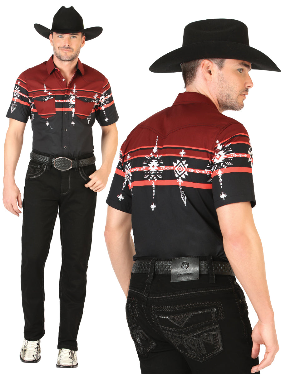 Pantalon Vaquero de Mezclilla Premium Boot Cut, Bordado Stretch Azul Mediano para Hombre 'Centenario' - ID: 45536 Pantalones de Vaquero Centenario Medium Blue