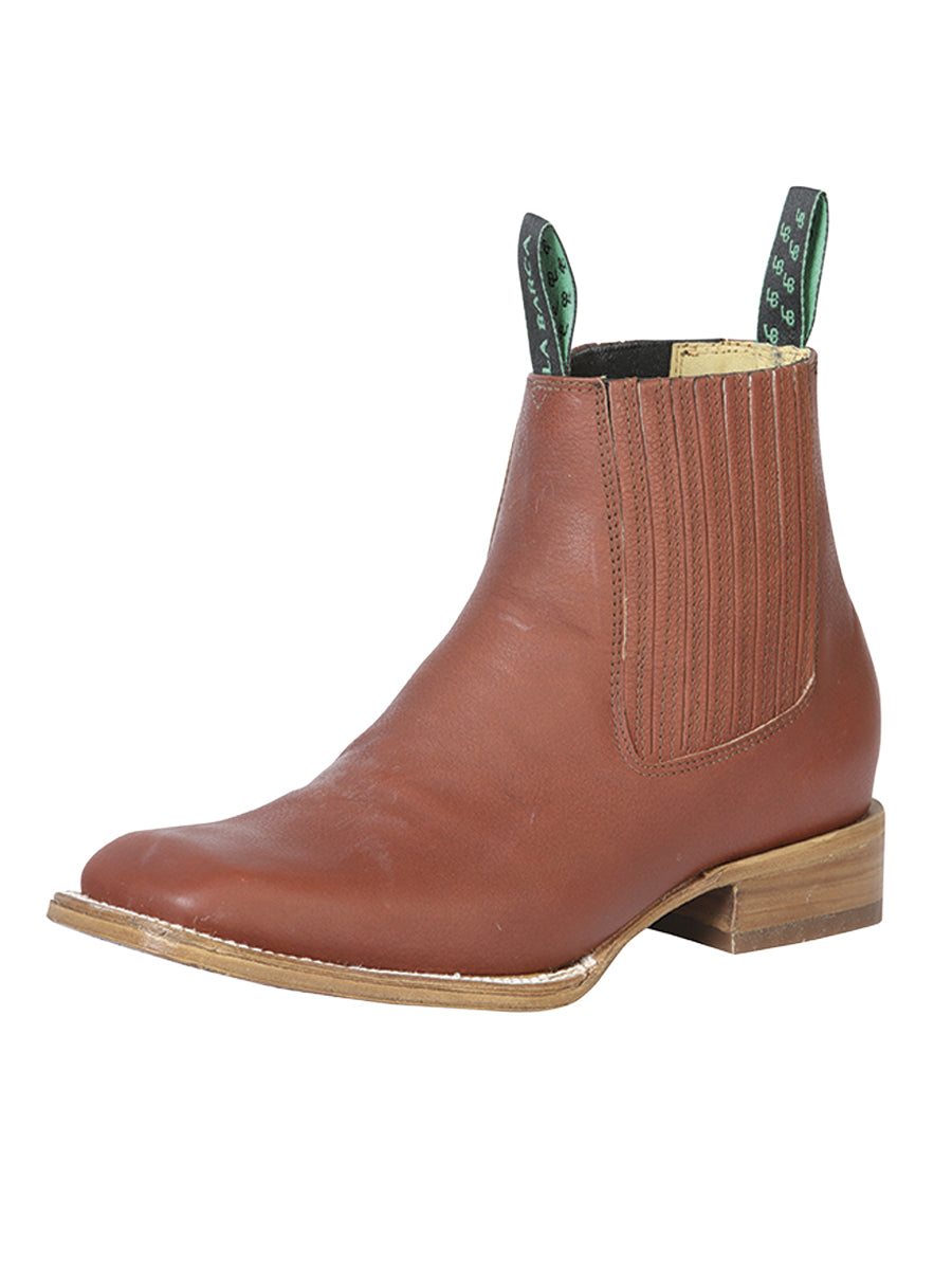 Genuine Leather Cowboy Ankle Boots - Western Ankle Boots  display picture 1