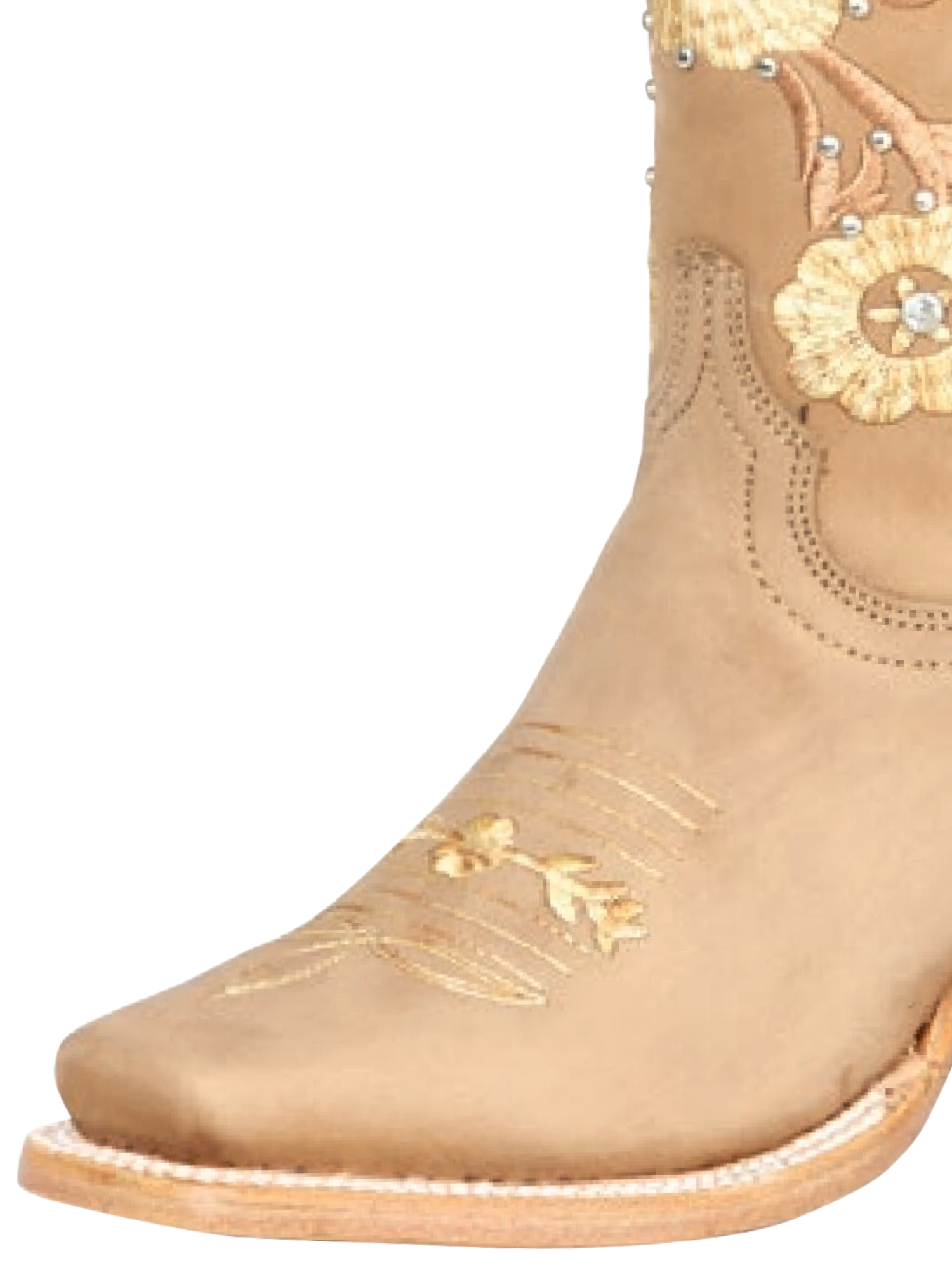 Botas Vaqueras Rodeo con Tubo Bordado de Flores de Piel Genuina para Mujer 'Jar Boots' - ID: 126450 Cowgirl Boots Jar Boots 