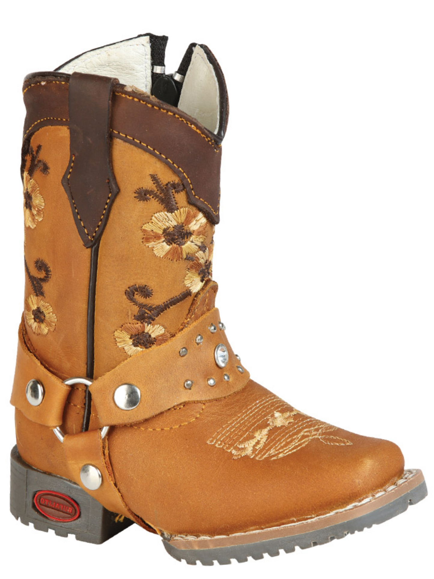 Kids - Botas Vaqueras Rodeo Clasicas con Arnes de Piel Genuina para Bebes 'Jar Boots' - ID: 126575 Botas Vaqueras Jar Boots