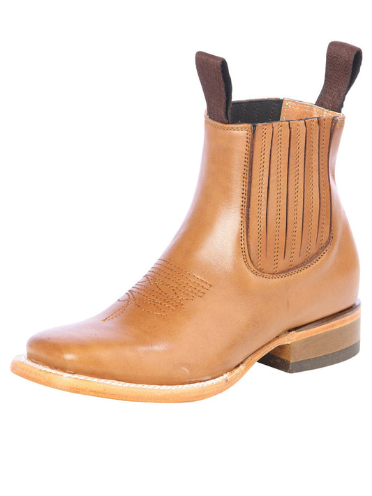 Botines Vaqueros Clasicos de Piel Genuina para Niños 'Jar Boots' - ID: 126599 Cowboy Ankle Boots Jar Boots Miel