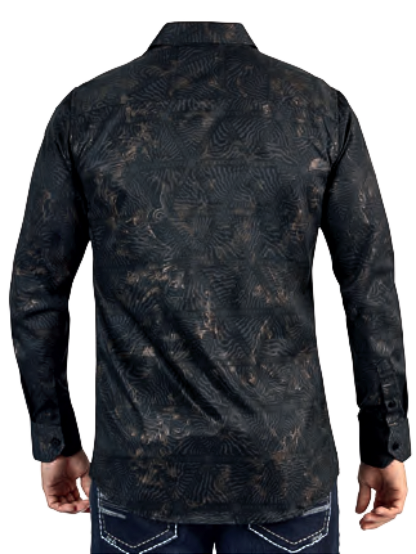 Camisa Casual Manga Larga Estampada para Hombre 'Lamasini' - ID: 0112 Camisas Estampadas Lamasini