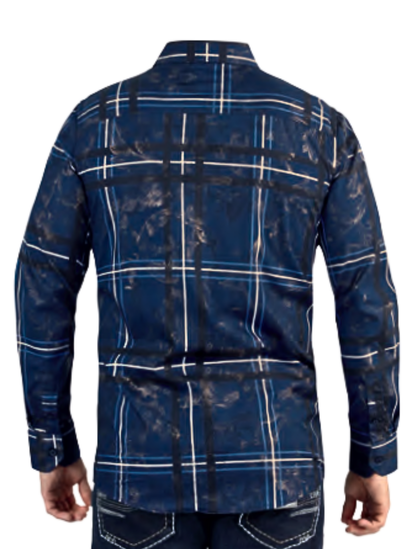 Camisa Casual Manga Larga Estampada Cuadros para Hombre 'Lamasini' - ID: 0113 Camisas de Cuadros Lamasini