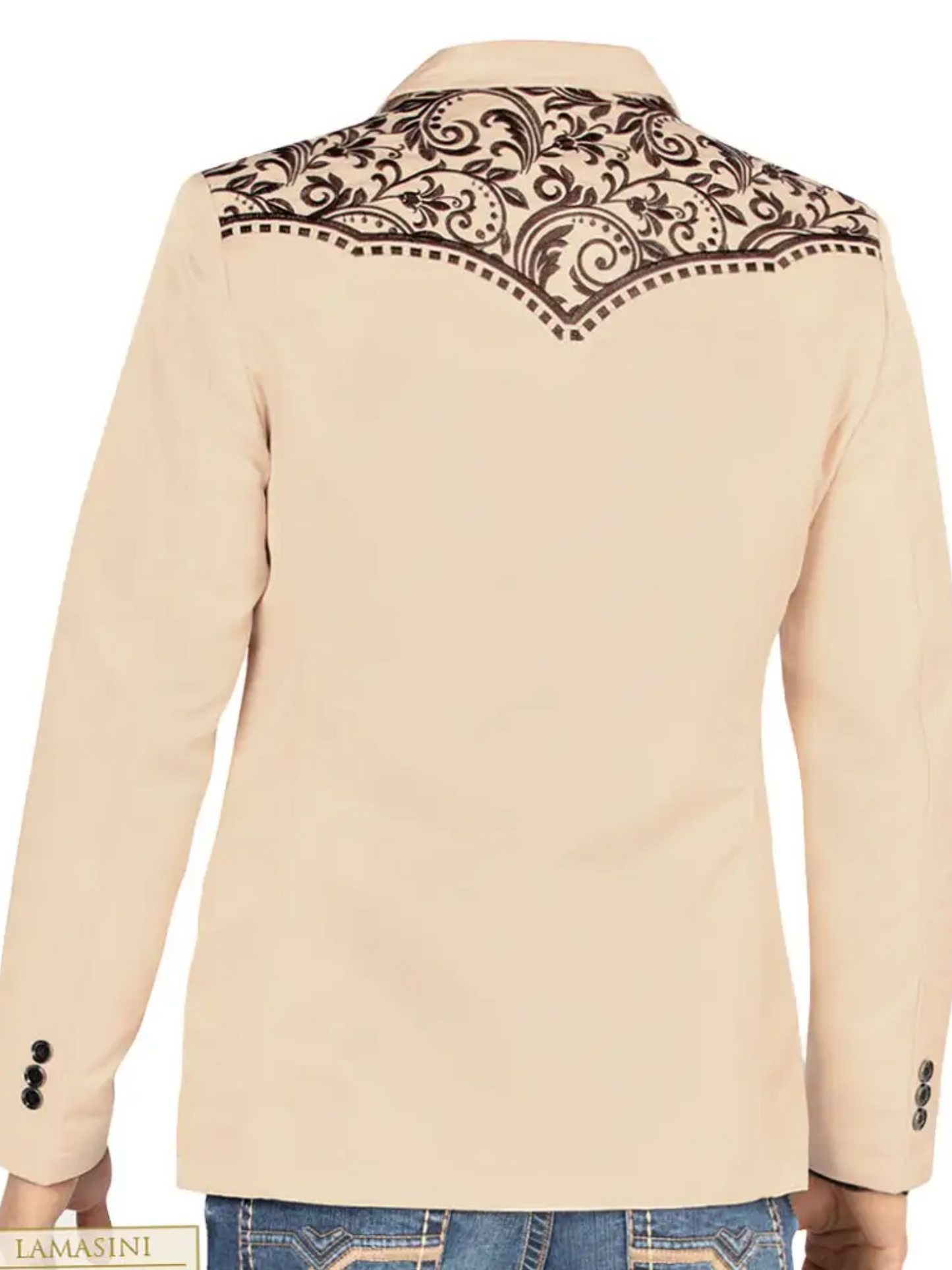 Saco Vaquero Bordado para Hombre 'Lamasini' - ID: 506 Sacos Bordados Lamasini