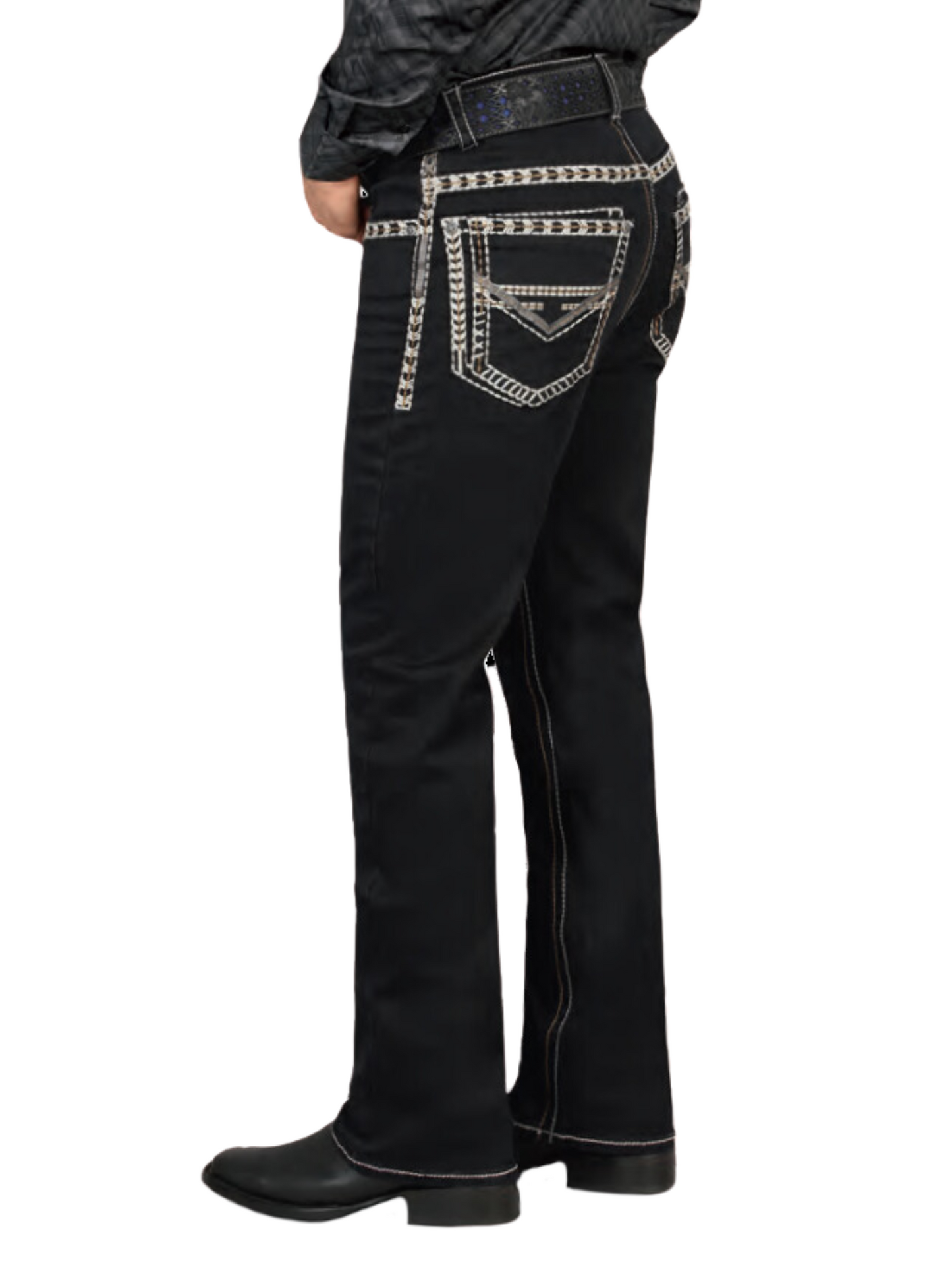 Pantalon Vaquero de Mezclilla Stretch Boot Cut para Hombre 'Lamasini' - ID: 1872 Pantalones de Vaquero Lamasini