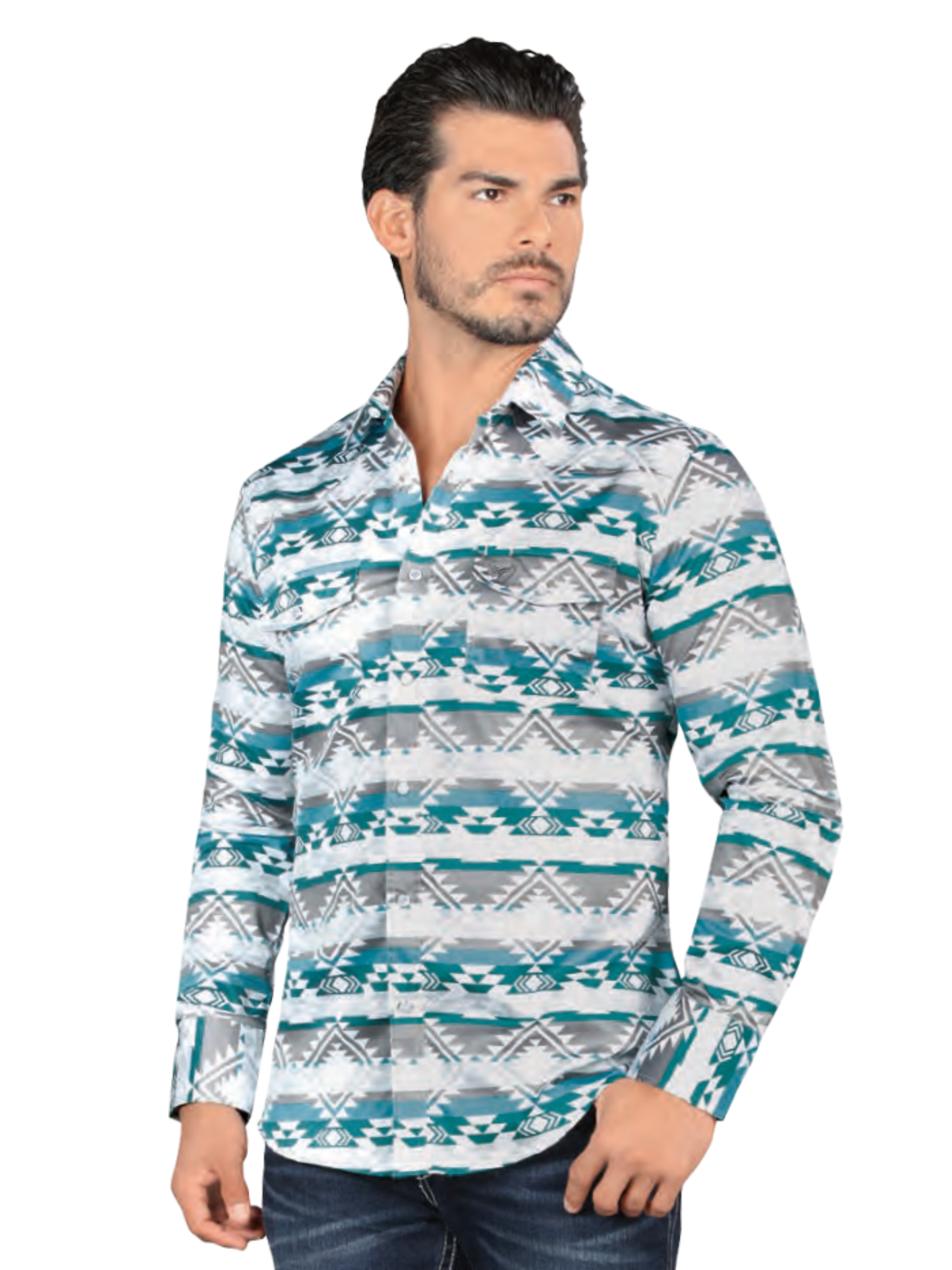 Men's Casual Long Sleeve Printed Shirt 'Lamasini' - ID: 2004