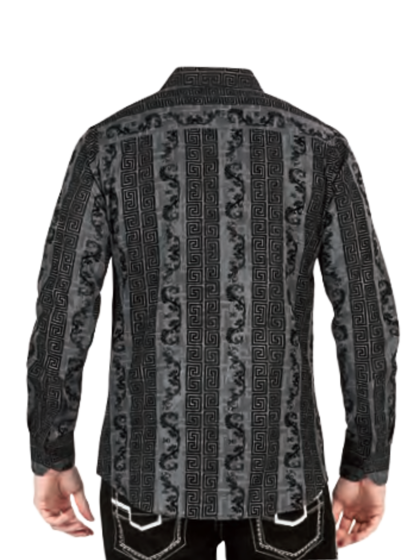 Camisa Casual Manga Larga Estampada para Hombre 'Lamasini' - ID: 2015 Camisas Estampadas Lamasini