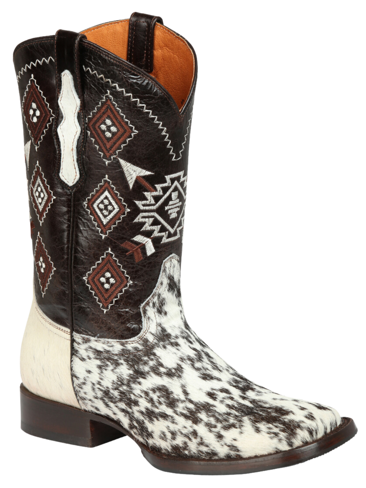 Botas Vaqueras Rodeo Clasicas de Cuero con Pelo de Vaca para Hombre 'El General' - ID: 44862 Botas Piel Genuina El General