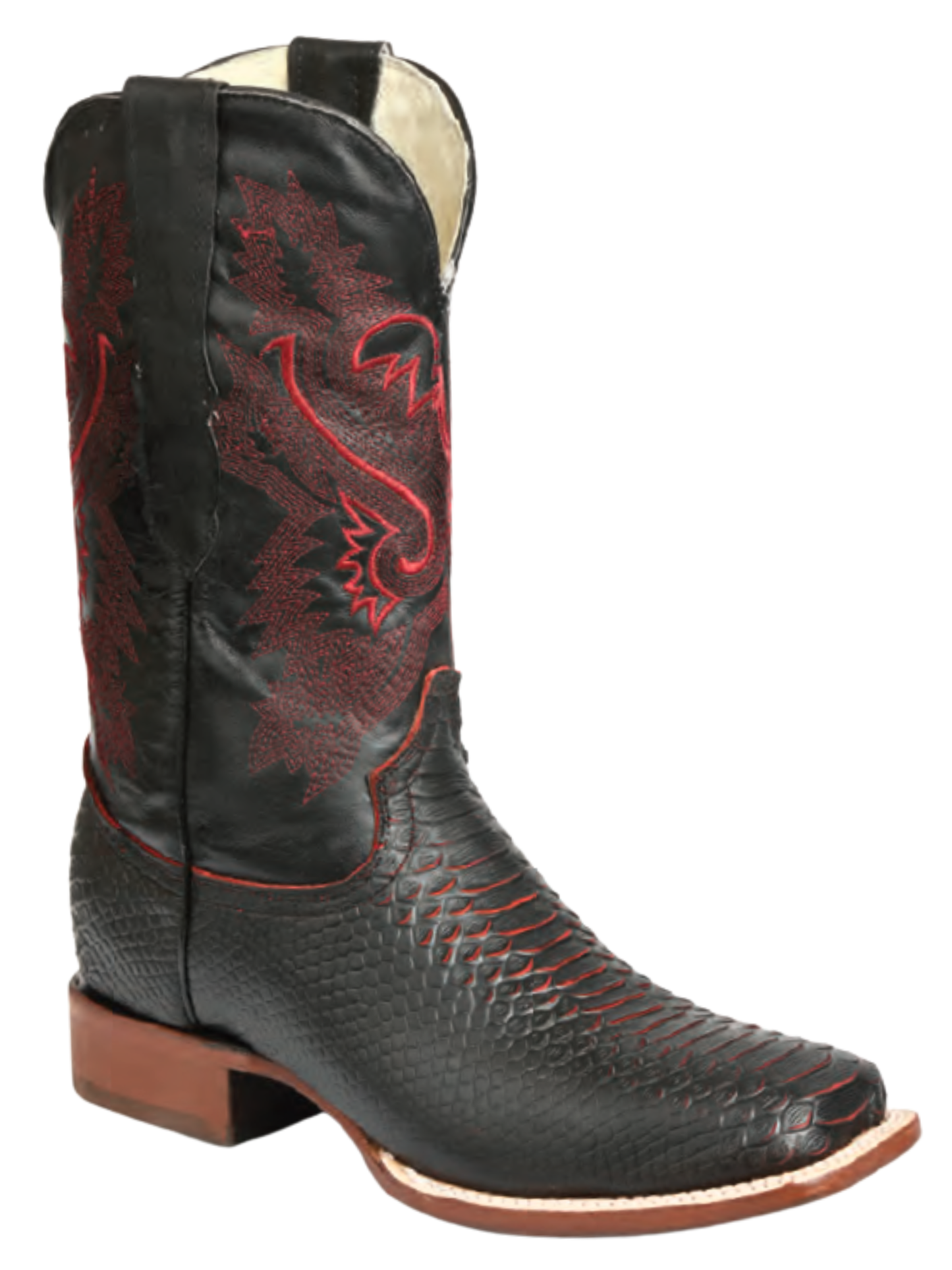 Botas Vaqueras Rodeo Imitacion de Python Grabado en Piel Vacuno para Hombre 'El General' - ID: 45698 Botas Python Print El General