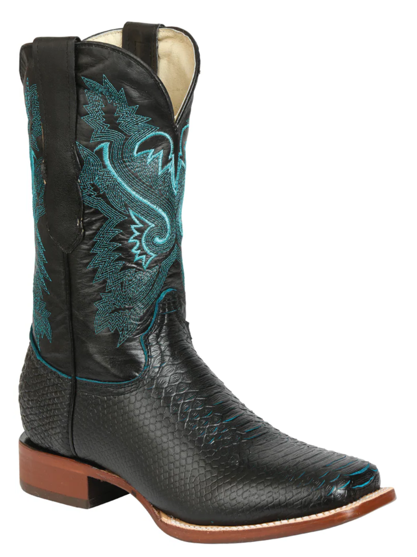 Botas Vaqueras Rodeo Imitacion de Python Grabado en Piel Vacuno para Hombre 'El General' - ID: 45699 Botas Python Print El General