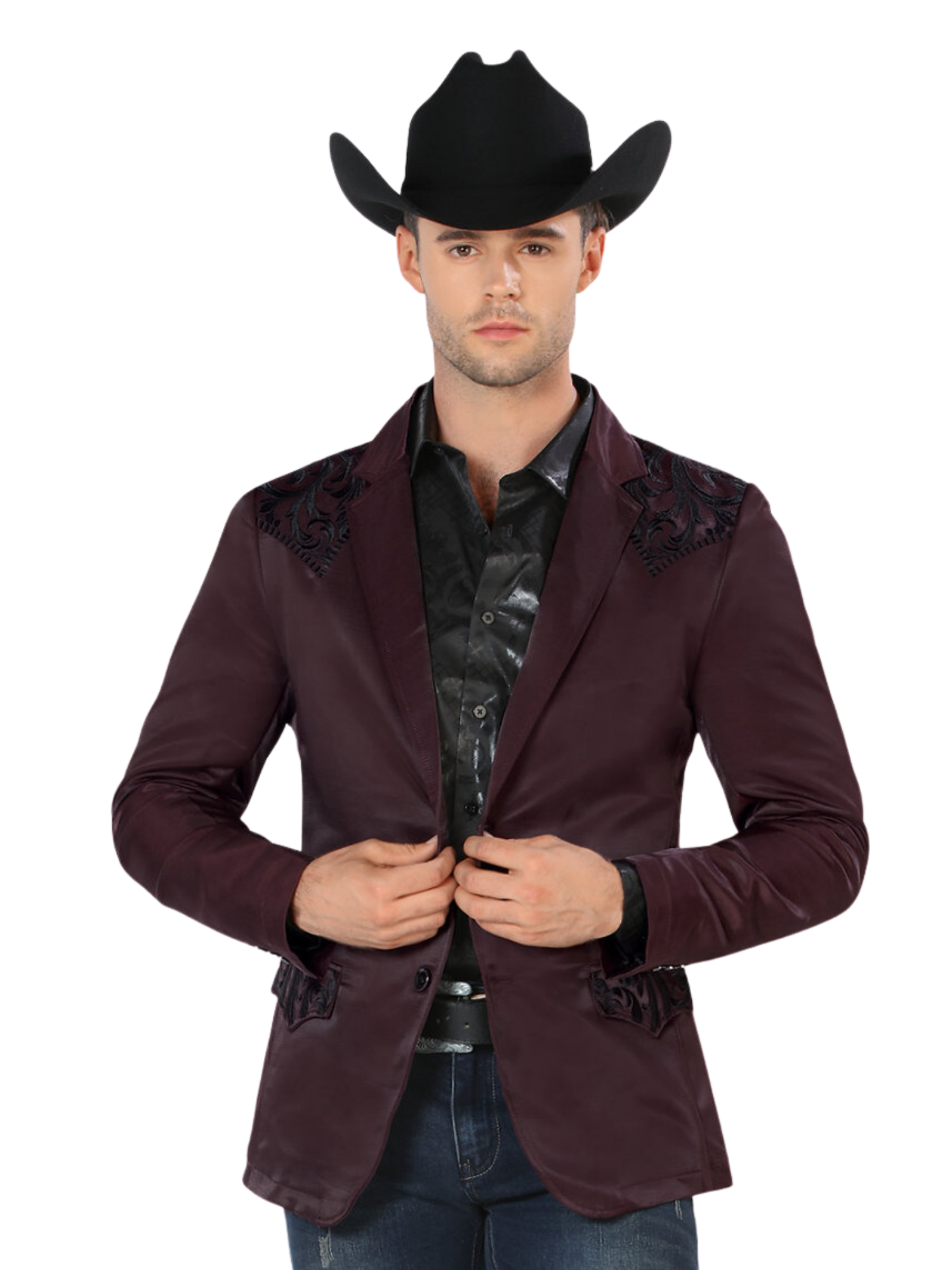 Embroidered Denim Jacket - Western Blazer – Bellash Western