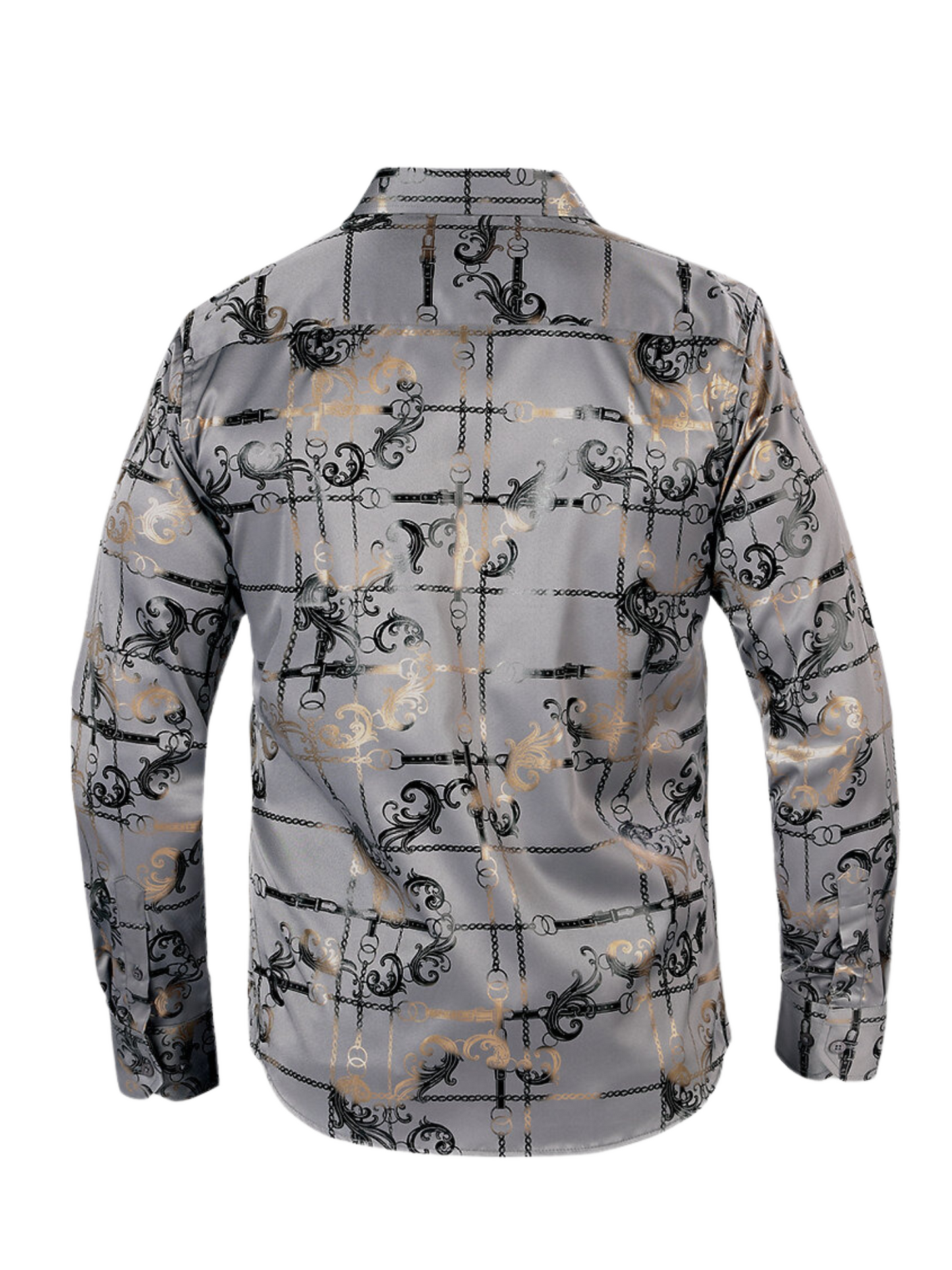 Camisa Casual Manga Larga Estampada para Hombre 'Montero' - ID: 0794 Camisas Estampadas Montero
