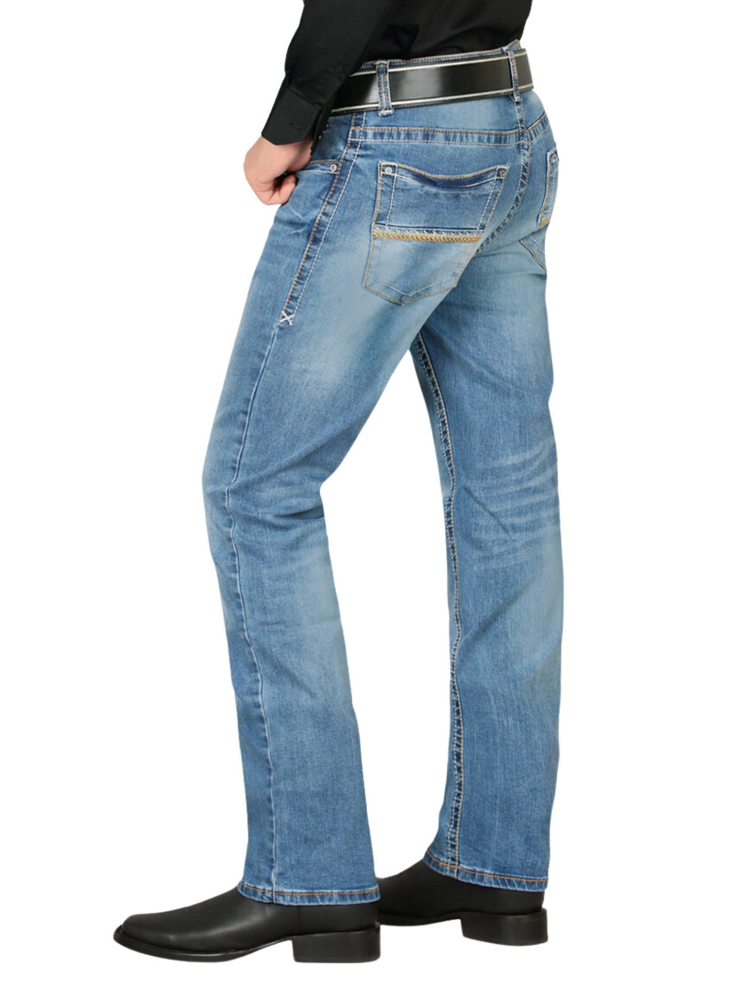 Pantalon Vaquero de Mezclilla Stretch Boot Cut para Hombre 'Montero' - ID: 4627 Pantalones de Vaquero Montero