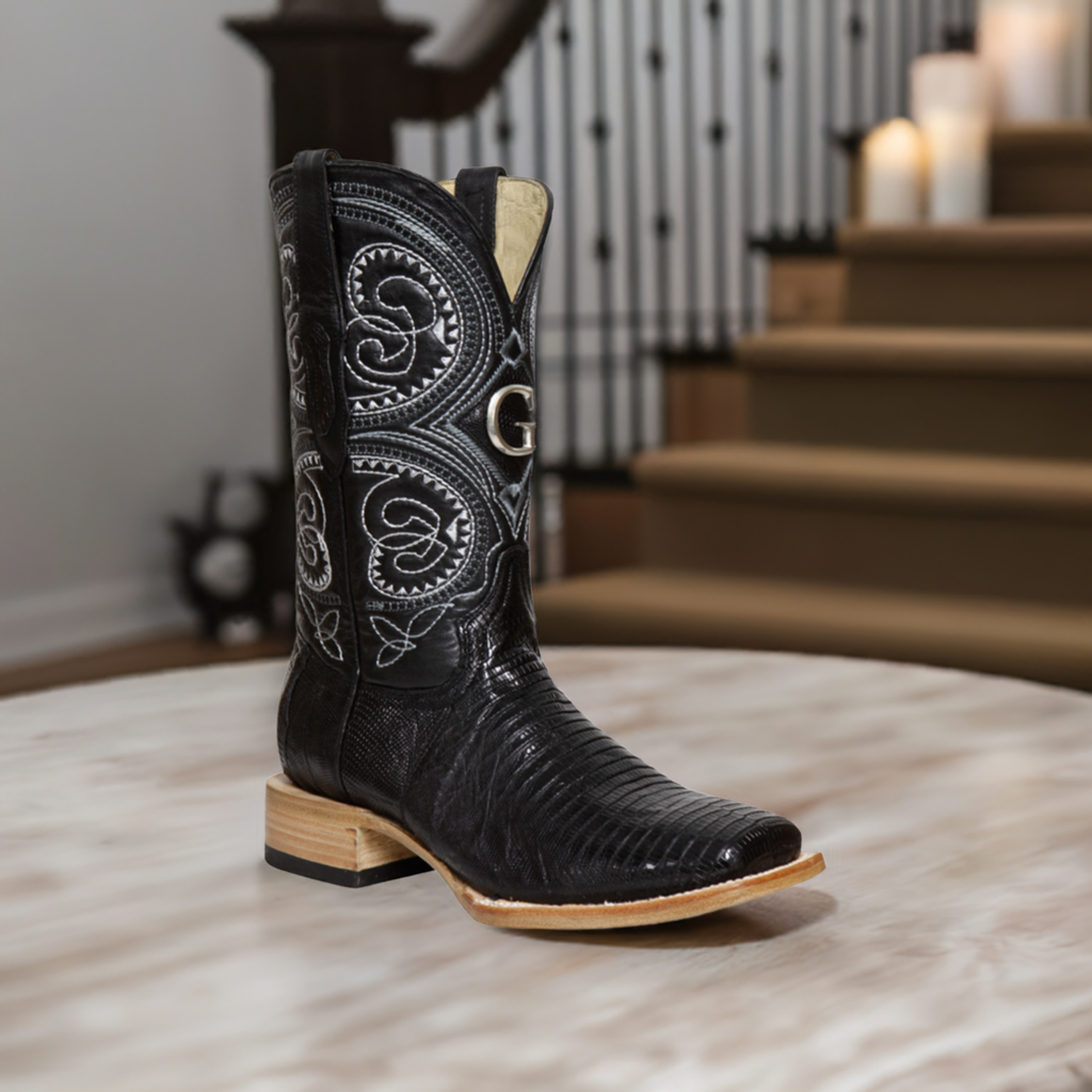 Botas Vaqueras Exoticas de Lizard Original para Hombre 'El General' - ID: 45069 Botas Lizard Original El General