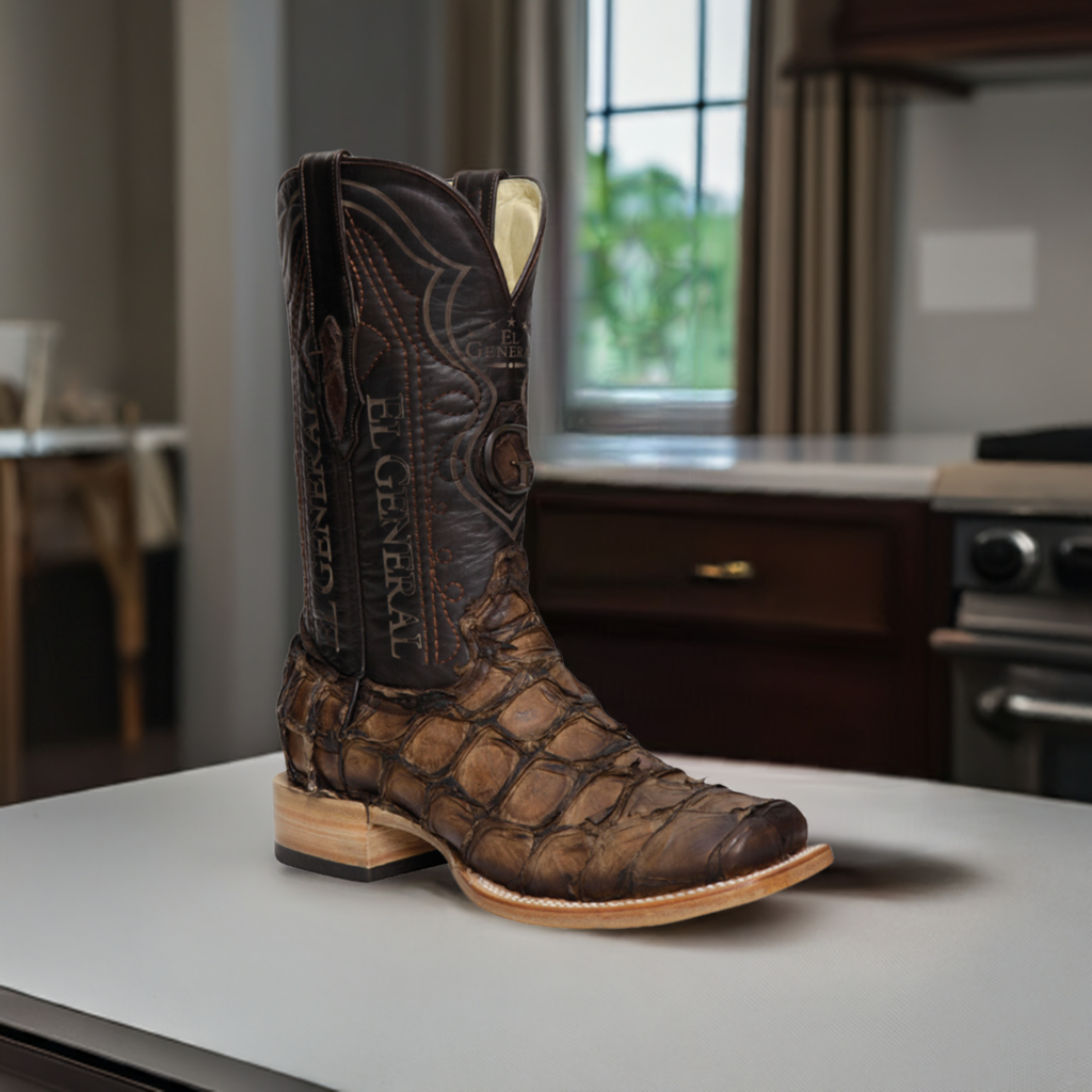 Botas Vaqueras Exoticas de Monster Fish Original para Hombre 'El General' - ID: 45084 Botas Monster Fish Original El General