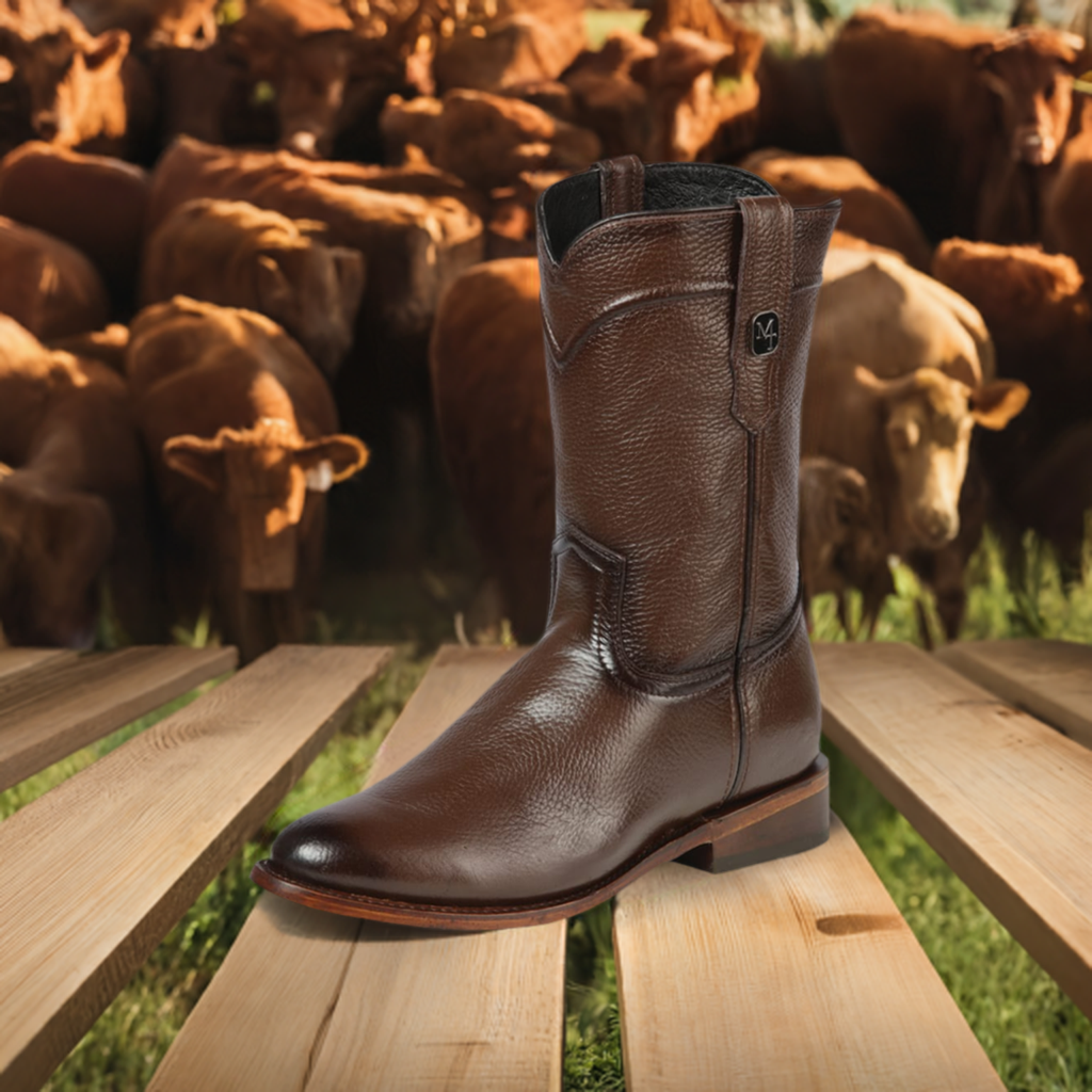 Botas Vaqueras Roper Clasicas de Piel Genuina para Hombre 'Montero' - ID: 51434 Botas Roper Piel Genuina Montero