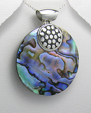 Dije Artesanal de Concha Natural de Mar y Plata Ley 925 - Natural Sea Shell and 925 Sterling Silver Handmade Pendant - ID: 477891146 Bellash