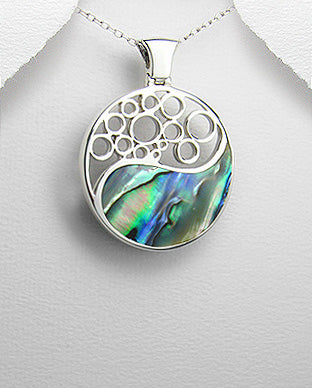 Dije Artesanal de Concha Natural de Mar y Plata Ley 925 - Natural Sea Shell and 925 Sterling Silver Handmade Pendant - ID: 477891634 Bellash