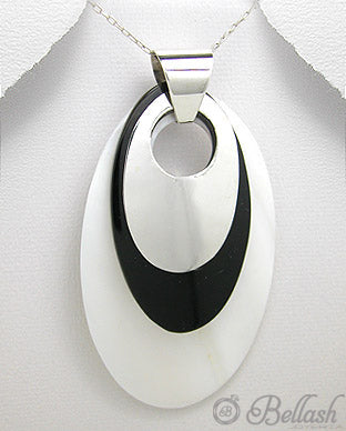 Dije Artesanal de Concha Natural de Mar, Resina y Plata Ley 925 - Natural Sea Shell, Resin and 925 Sterling Silver Handmade Pendant - ID: 47789865 Bellash