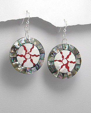 Aretes Colgantes Artesanales de Concha Natural de Mar y Plata Ley 925 - Natural Sea Shell and 925 Sterling Silver Handmade Dangle Earrings - ID: 48576482 Bellash