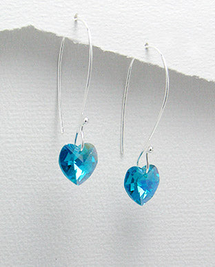 Aretes Colgantes Artesanales de Vidrio, Cristal y Plata Ley 925 - Glass, Crystal and 925 Sterling Silver Handmade Dangle Earrings - ID: 52755209 Bellash