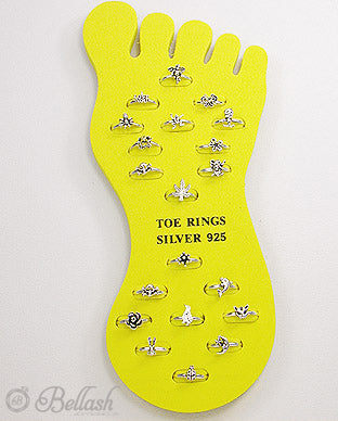 Juego de Anillos para Dedo del Pie de 20 Piezas de Plata Ley 925 - 925 Sterling Silver 20 Piece Toe Ring Set - ID: 65792176 Bellash