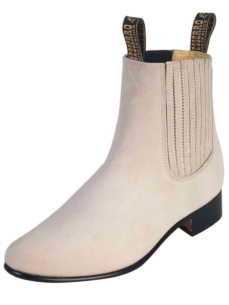 Botines Charros Clasicos de Piel Nobuck para Hombre 'El Besserro' - ID: 205 Botines Charros Piel Nobuck El Besserro 