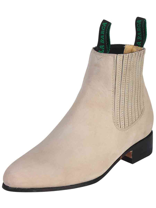 Botines Charros Clasicos de Piel Nobuck para Hombre 'La Barca' - ID: 217 Botines Charros Piel Nobuck La Barca Perla