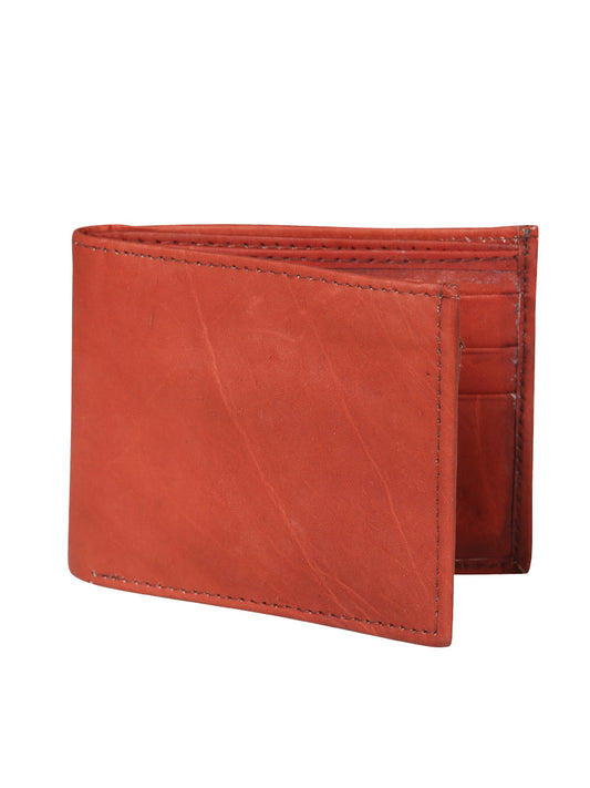 Billetera Delgada Bifold de Piel Genuina de Borrego 'El General' - ID: 2570