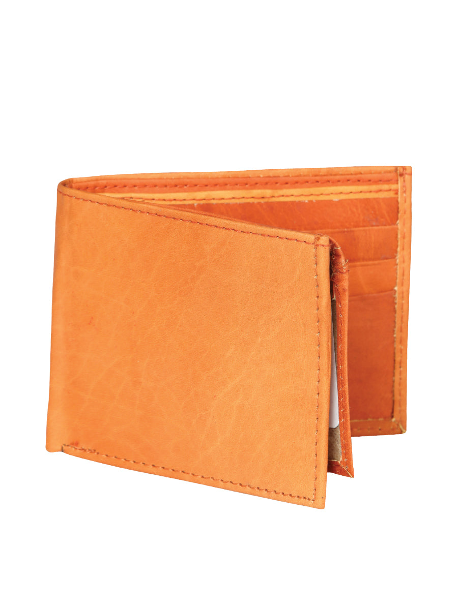 Billetera Delgada Bifold de Piel Genuina de Borrego 'El General' - ID: 2573