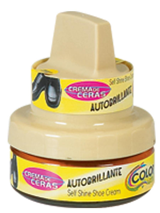Limpiador de Calzado Crema de Cera Autobrillante Color Cognac, 50 ml 'Color Latino' - ID: 19762 Shoe Cleaning Product Color Latino Default Title