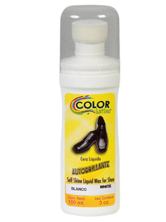 Limpiador de Calzado Cera Liquida Autobrillante Color Blanco, 100 ml 'Color Latino' - ID: 19768 Shoe Cleaning Product Color Latino Default Title