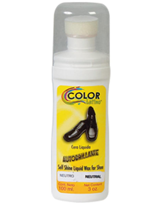 Limpiador de Calzado Cera Liquida Autobrillante Color Neutro, 100 ml 'Color Latino' - ID: 19770 Shoe Cleaning Product Color Latino Default Title