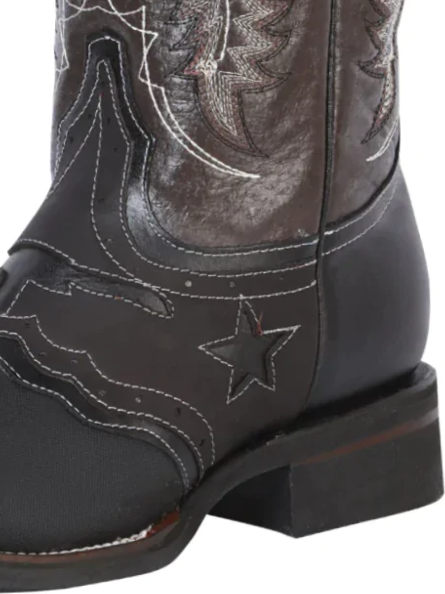 Botas Vaqueras Rodeo con Antifaz de Piel Genuina para Hombre 'El General' - ID: 33308 Botas Piel Genuina El General 