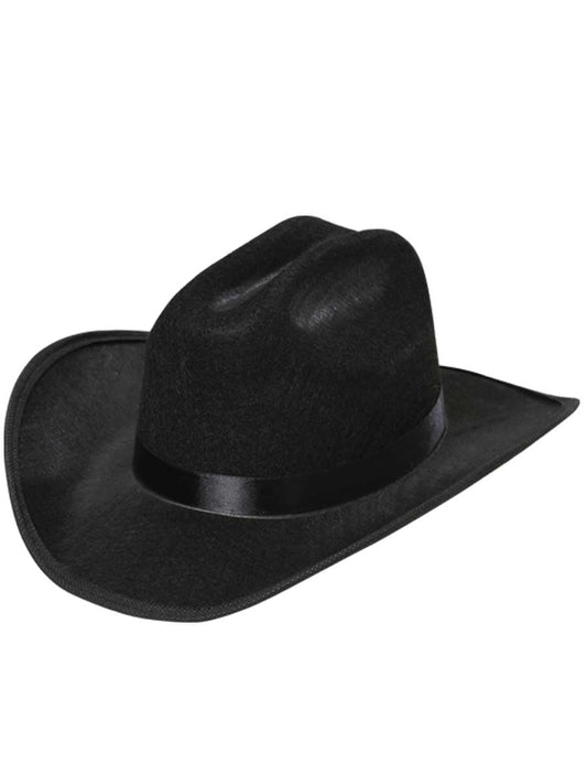 Sombrero Vaquero de Tela de Fieltro para Niños 'El General' - ID: 34042 Cowboy Hat El General Negro