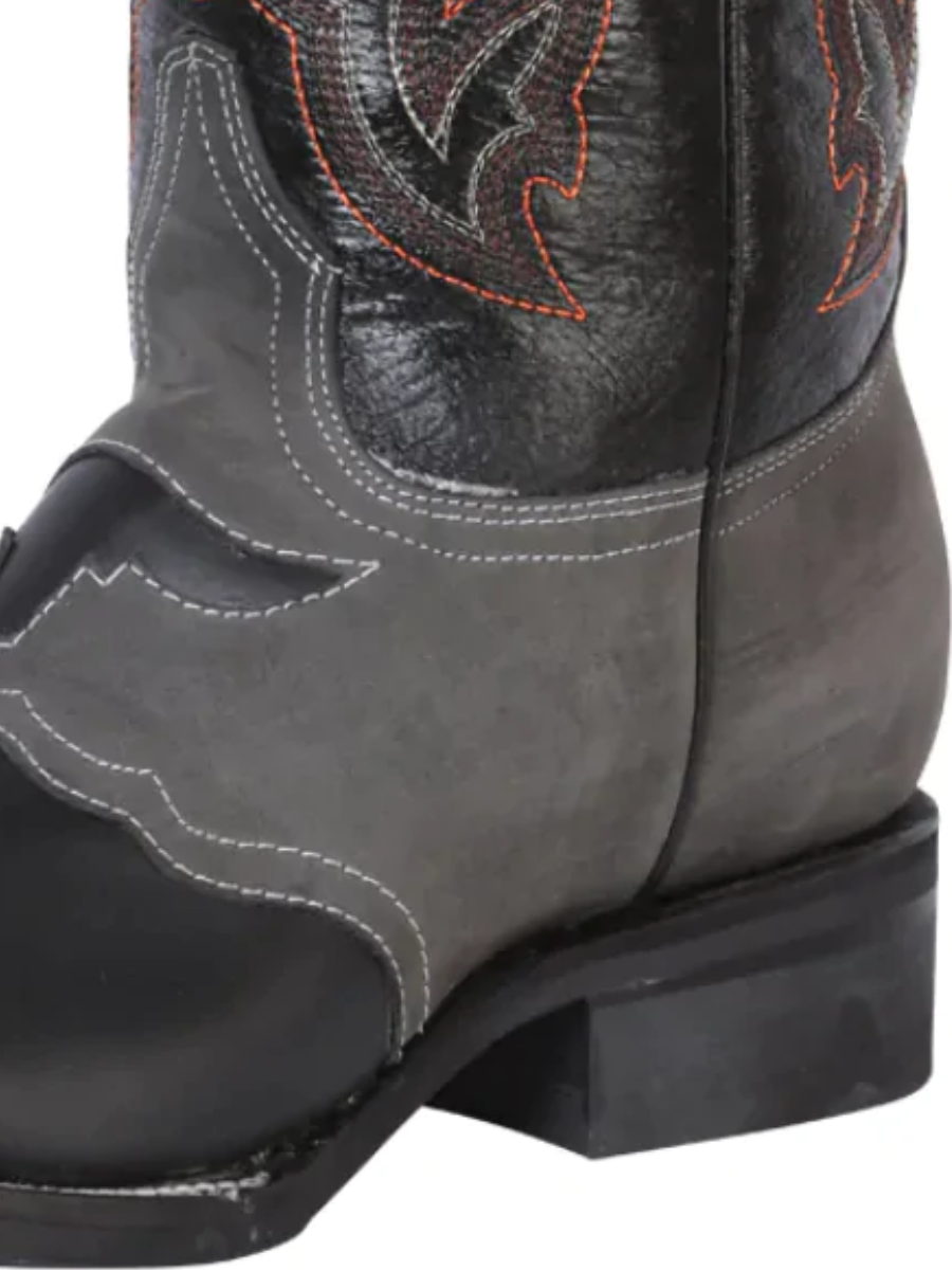 Botas Vaqueras Rodeo con Antifaz de Piel Genuina para Hombre 'El General' - ID: 40668 Botas Piel Genuina El General 