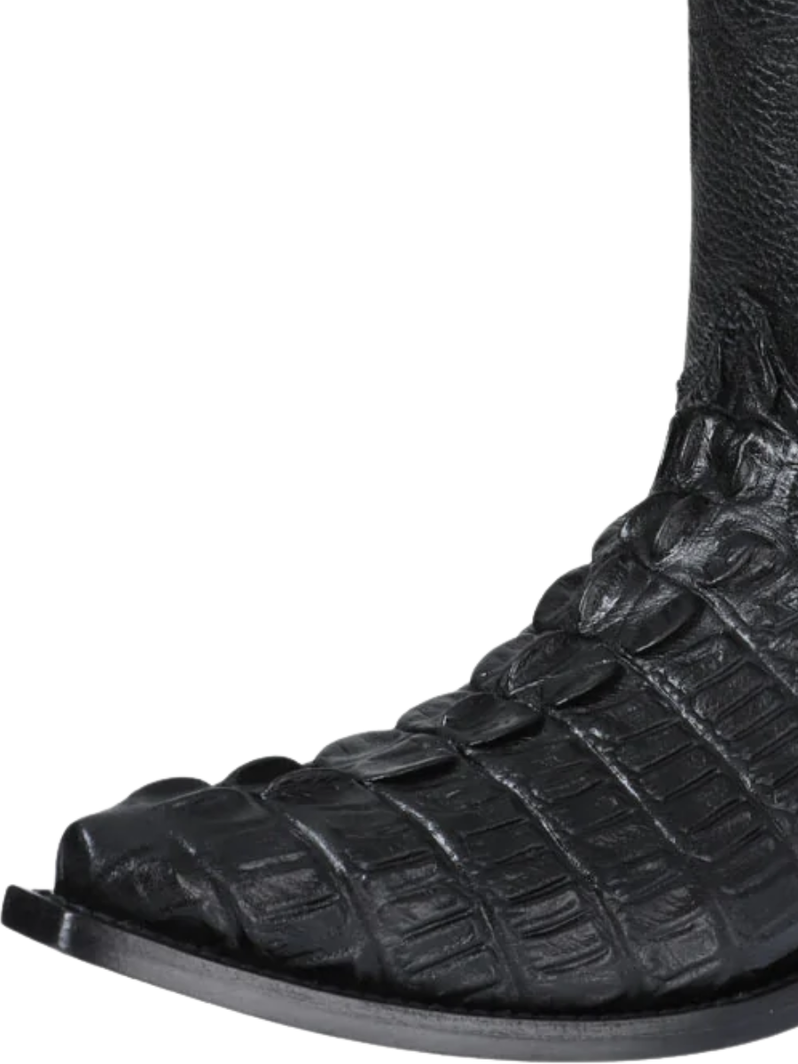 Botas Vaqueras Imitacion de Caiman Cola Grabado en Piel Vacuno para Hombre 'El Señor de los Cielos' - ID: 40854 Botas Caiman Print El Señor de los Cielos 