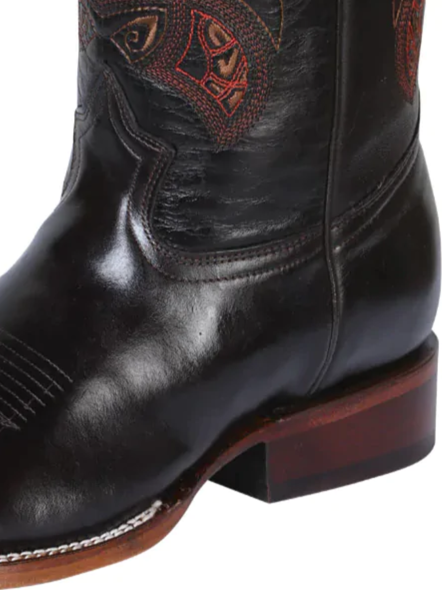 Botas Vaqueras Rodeo Clasicas de Piel Genuina para Hombre 'El General' - ID: 41990 Botas Piel Genuina El General 